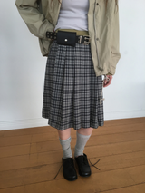 YWD PLAID PLEATS SKIRT (3color)