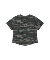 CAMO PATTERN BASIC LOGO CROP TEE_CHARCOAL