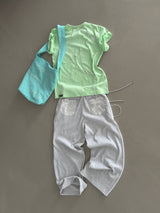 ヘビーコットン ソウル グラフィック Tシャツ(Tenta Tumble & Bio Washed)2サイズ - ライムミント