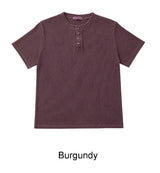 Lennon Pigment Henley Neck Short Sleeve Tee