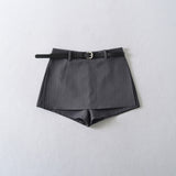Serilda Pinstripe Belted Skort
