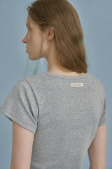 ラベルベーシックTシャツ_gray