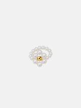 silver925 flower pearl ring