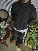  ASCLO Quilting Hood Padded Jumper (2color)