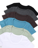 Heren Slim U-Neck Short Sleeve T-shirt