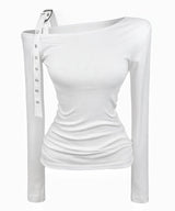 Hera one shoulder strap top (3color)