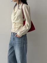 [Bustier SET] Clean Halterneck Layered Blouse