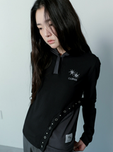 CONTOUR EYELET POINT SLIM FIT HOOD T