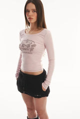 Dotty tee - pink