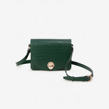 ISLE MINI CROC ショルダーレザーバッグ / Wani Green