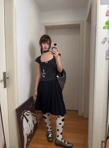 Polka Dot Short Sleeve Top