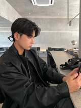 Bake Eco YKK Biker Leather Blouson Jacket