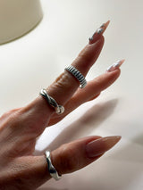 [925silver] Stripe ring