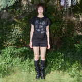 グリッター メイジー ロゴ Tシャツ (Black) F25QB125