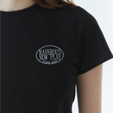 シャープロゴスリムスパンTシャツ ブラック