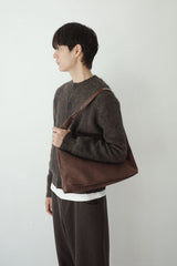 suede knot shopper bag