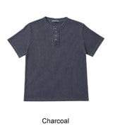 Lennon Pigment Henley Neck Short Sleeve Tee
