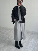 [Tie Set] See-through High Neck Overfit Blouse