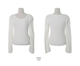 Basic U-neck Rib Puff Knit (5color)