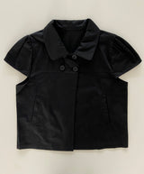 Way Collar Neck Cap Sleeve Short Sleeve Blouse Summer Jacket 2 Colors