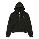 Angel Wing Zip-Up Hoodie - Black