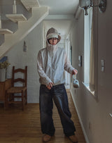 Tech Color Matching High Neck Hood Zip-Up