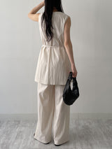 Raschel Nylon Wrap Wide Pants