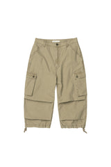 Vintage Military Capri Cargo Pants (Washed Beige)