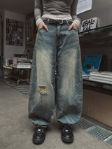 Tinta brush damage balloon denim pants
