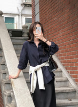 #ベーシックレーヨンルーズフィットシャツ (4color)