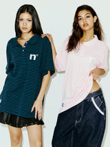 OVERSIZED WING POLO SHIRT PINK