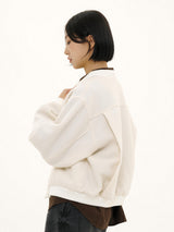 WOOL IVORY STADIUM JUMPER