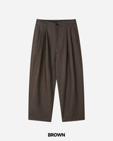 Dense Herringbone Two Tuck Pants