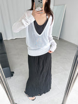 june deep v-neck knit (3color)