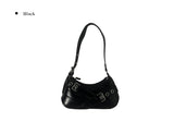 Buckle Leather Eyelet Daily Shoulder Bag
