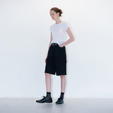 Like ribbed tee white