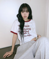 Archive Unicorn Ringer Crop Short Sleeve White