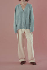 Nuts v-neck cardigan_skyblue