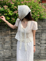 [MADE] Shimiz Dotted Puff Blouse