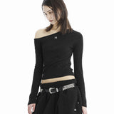 Holy symbol sparkle off-shoulder_BLACK