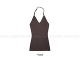 RING STRAP HALTER TOP