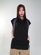 DEVIL HOODIE VEST (BLACK)