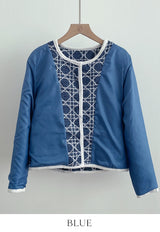 Mondel Cannage Color Matching Tweed Jacket