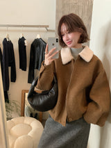 Boa Collar Short Blouson Jacket