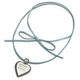 Heart Surgical Pendant Necklace [blue Suede]