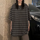 raw-cut vintage striped t-shirt