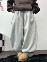 SWEAT BALLOON BACK POINT LONG PANTS🤎🖤🩶3COLOR