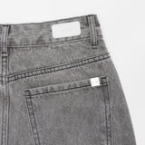 GRAY SEMI WIDE DENIM PANTS code 18113