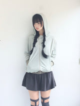 Unbalanced Pinstrip Hooded Zip-Up