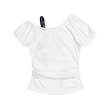 Roselyn Buckle Strap Graphic Top
